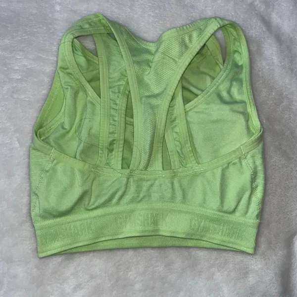 gymshark light green padded sports bra - Image 2