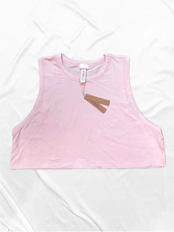 NWT Skims Boyfriend Cropped Tank in Cherry Blossom, Size Small - Image 3