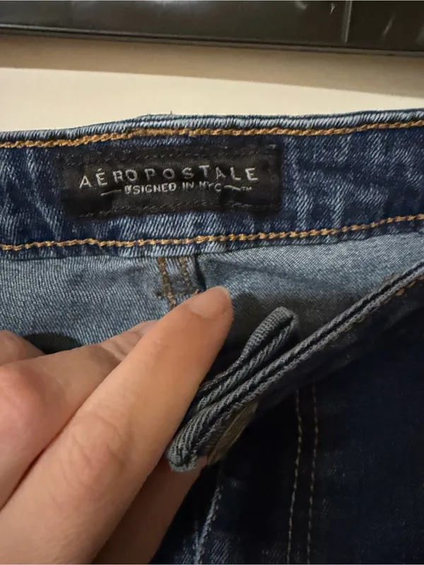 Aeropostale Women's Dark Blue Skinny Jeans - Image 2