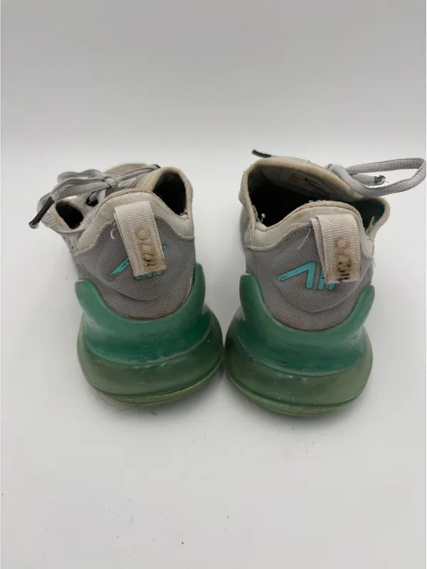 Nike Air Max 270 Platinum Aurora Woman’s Size 7 White and Green Sneakers (Read) - Image 5