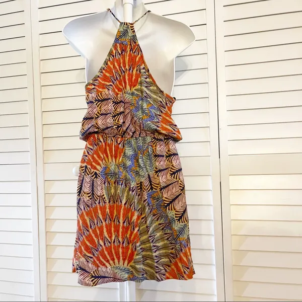 Jodi Kristopher Colorful Spring/SummerSpaghetti strap SundressSmall Boho Artsy Vacation Travel - Image 5