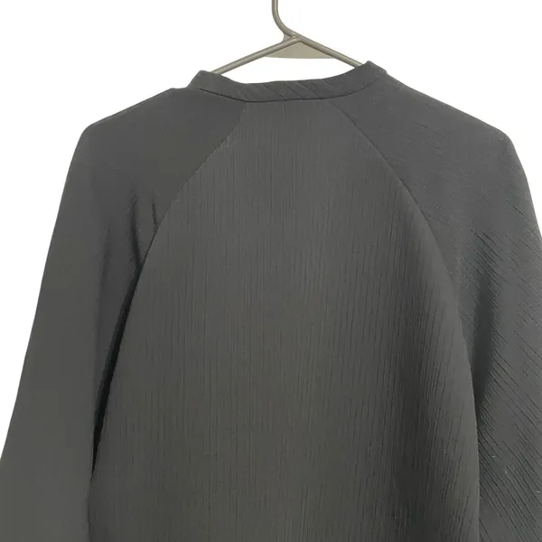 ZARA Black Mandarin Collar Button Front Long‎ Sleeve Blouse Women Size M - Image 9