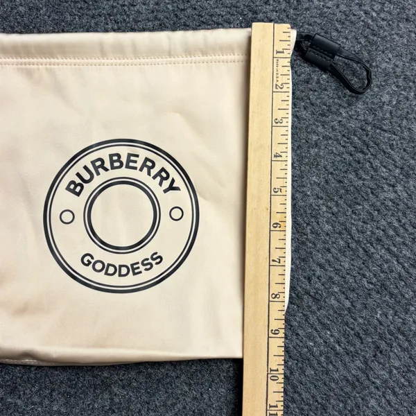 Burberry Goddess Beige Tan Drawstring Pouch Dust Bag Travel Makeup Accessory - Image 2