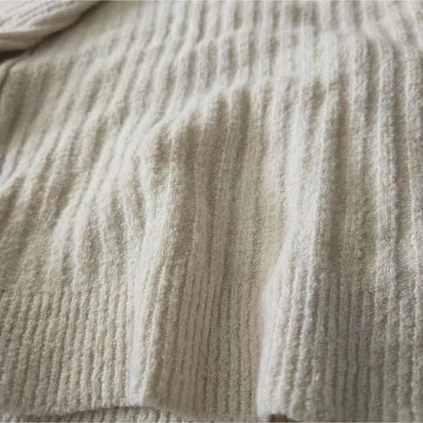 Women’s Cream Button Front Cropped Cardigan Sweater Top Preppy Soft Crop Size - Image 9