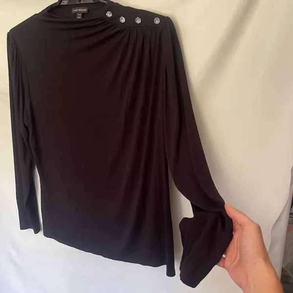 Lane Bryant Rhinestone Womens Top Sz 18/20 Glam Party Workwear Witchy Mockneck - Image 6