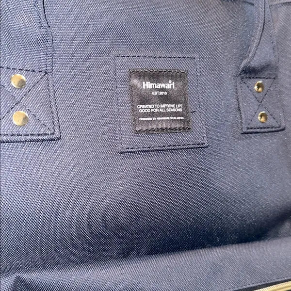 Stylish Navy travel Backpack with phone charger and lots of compartments - Image 3
