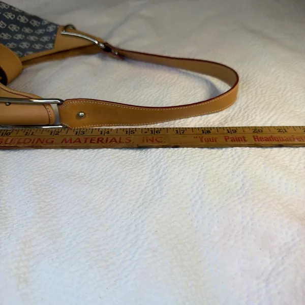 Vintage Dooney & Bourke Baby Blue Signature Crescent Hobo Shoulder Bag Y2K Purse - Image 11
