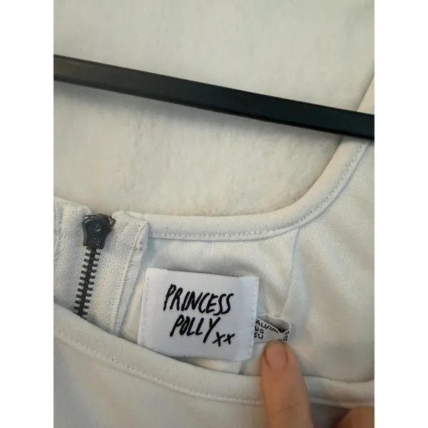 Princess Polly‎ White Corset Crop Top Sleeveless Zipper Back US 2 - Image 6