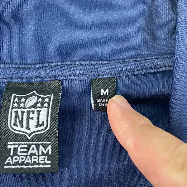 New England Patriots 1/4 Zip Shirt Mens Medium Blue Dri-Fit NFL Team Apparel - Image 4
