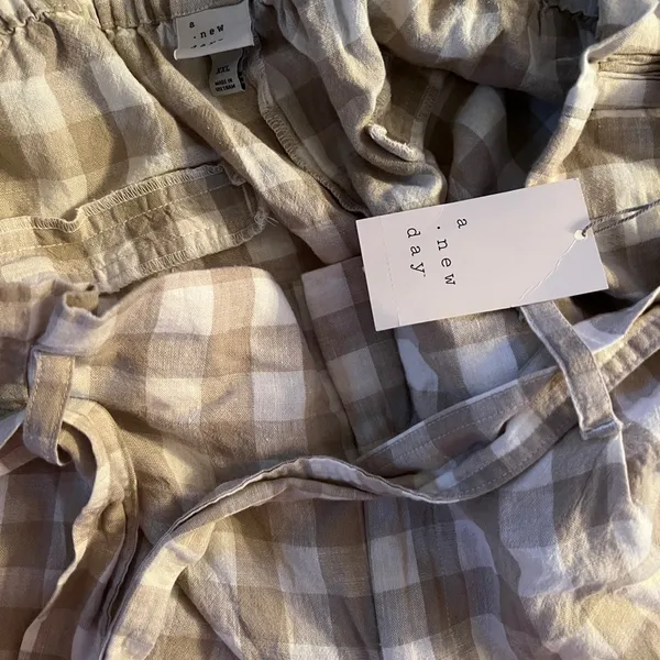 NWT A New Day Gingham Plaid High Rise Shorts - Image 2