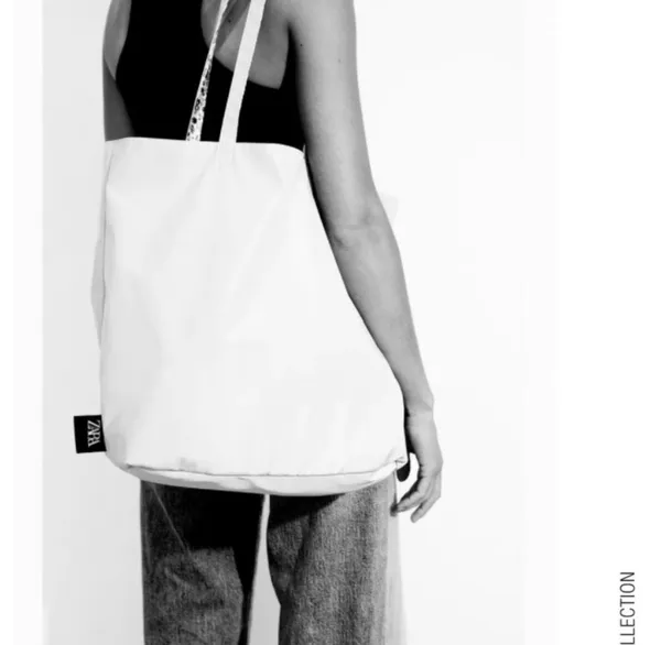 ZARA Reversible Floral Print Tote Bag - Image 8