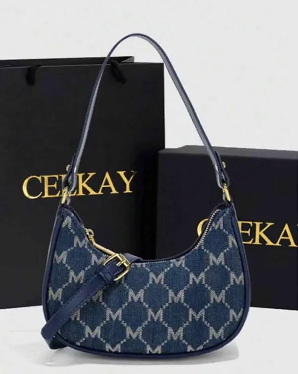 Blue Monogram Boutique Hand/Crossbody Bag - Image 5