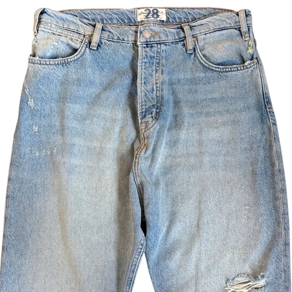 Free People Button Fly Relaxed Fit High Rise Jeans Size 28 - Image 2