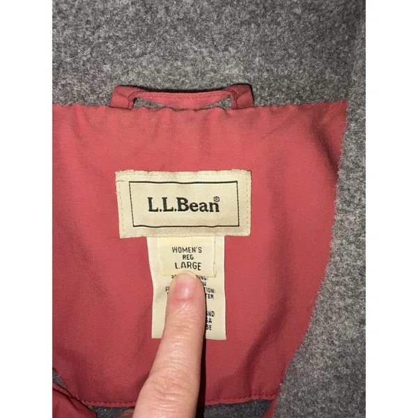 L.L. Bean Women's Reg Large Pink Zip Up‎ Jacket 0 WY23 Fleece Lined - Image 4