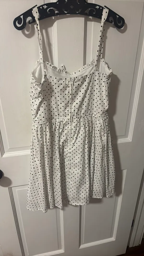 Altar'd State Polka Dot Dress White - Image 3