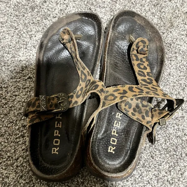Roper leopard sandals size 7 Brown - Image 2
