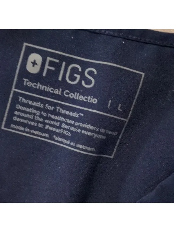 Figs Navy Blue Scrub Top Size Large - Image 4