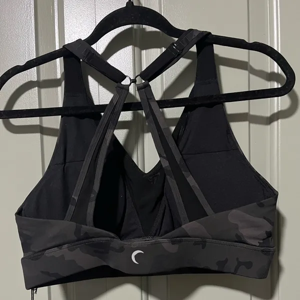 Zyia Adjustable Forest Camo Bra Sz L New With Tags Black/Gray - Image 4