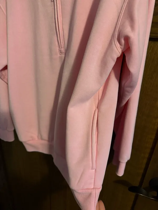 Light pink quarter zip jacket with pockets - Image 4