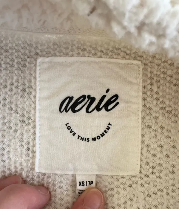 Aerie Cloud Sherpa Oversized Pullover Size XS - Image 5