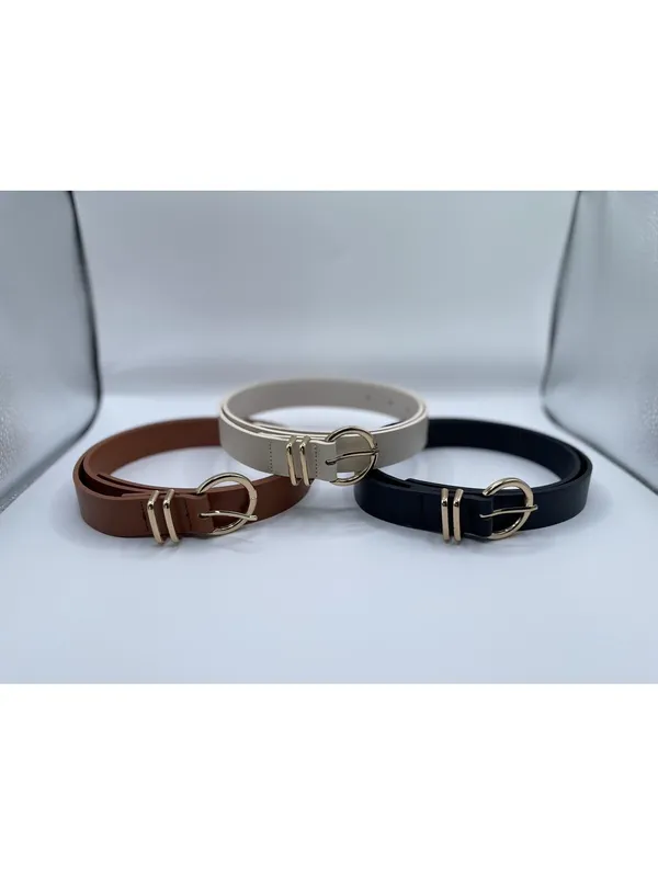 3 Pack Women's Leather Belts For Jeans Dresses Ladies Belt For Pants With Gold - Image 12