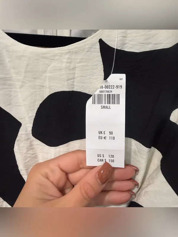 Abercrombie & Fitch Black White Short Sleeve Cutout Maxi Dress S - Image 5