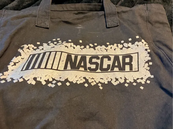 Nascar Black Tote with White Logo - Image 2