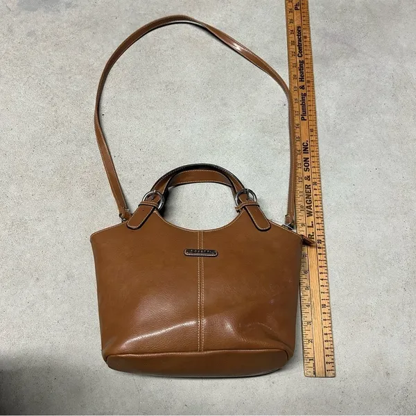 Rosetti Light Brown Camel Vinyl Handbag with Strap & Wallet - Image 10