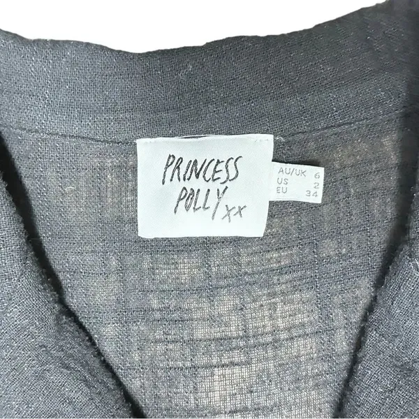 Princess Polly Short Sleeve Black Ashens Romper Size 2 - Image 4