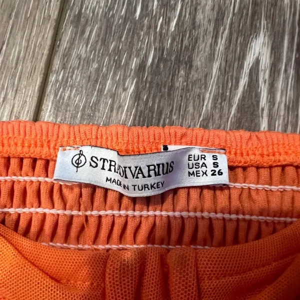 Stradivarius Orange Underwire Corset Cropped Top - Image 3