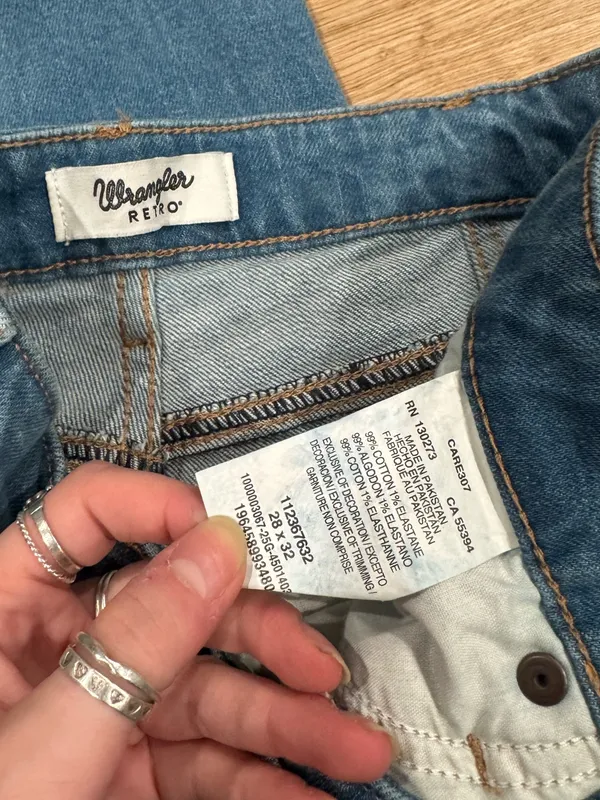 WRANGLER RETRO Western Cotton High-rise Trouser Flare Jeans | Size 28 x 32 - Image 2