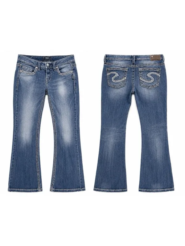 Silver jeans Lola low rise bootcut flare denim jeans pants Y2K (actual 31x30) - Image 2