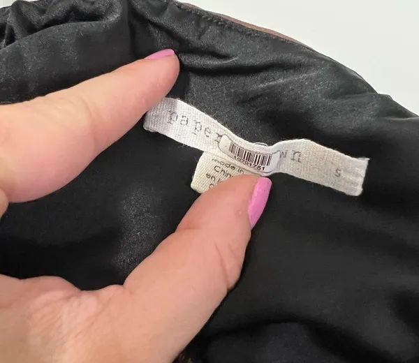 Paper Crown Tan Vegan Leather Leggings Size Small $218 - Image 5