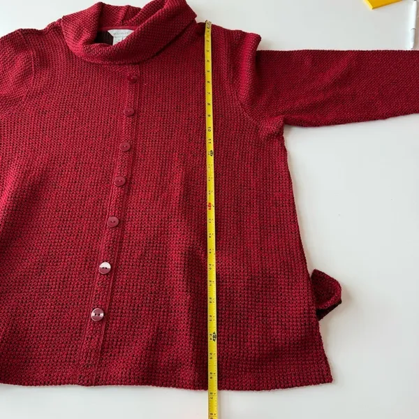 Multiples Merlot Cowl Neck Sweater Size XL - Image 10