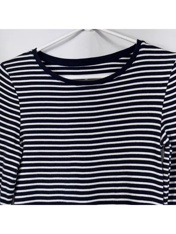 A New Day XS Navy White Striped Long Sleeve Top - Image 2