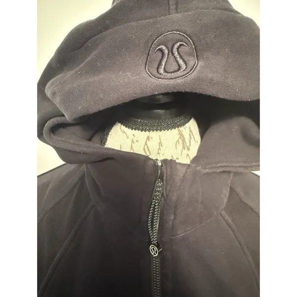 Lululemon Scuba Oversized Half-Zip Hoodie - M/L -‎ Black Fade - Image 3