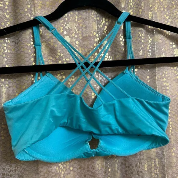 Victorias Secret Under Water Blue Front Clip Very Sexy Push Up Bra 32D - Image 2