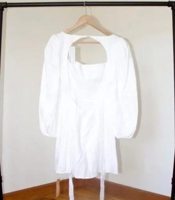 1HR SALE ⚡Reformation Brodie Linen Dress (White) - Image 4