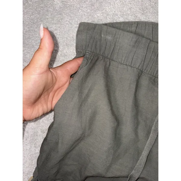gramicci pants womens green‎ cotton tencel cargo pockets - Image 3