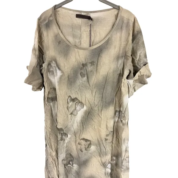 Free People x Nicholas K Jaoa Shirt Shift Midi Dress Medium Green Tie Dye - Image 5
