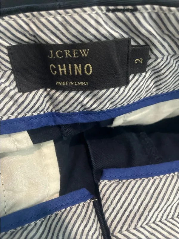 J. Crew Dark Navy High-Rise Chino Shorts - Image 2