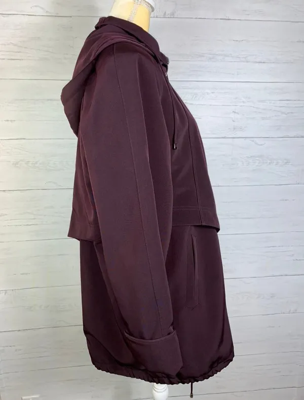 FS Limited plum purple double lined removable hooded zip toggle parka coat Small - Image 6