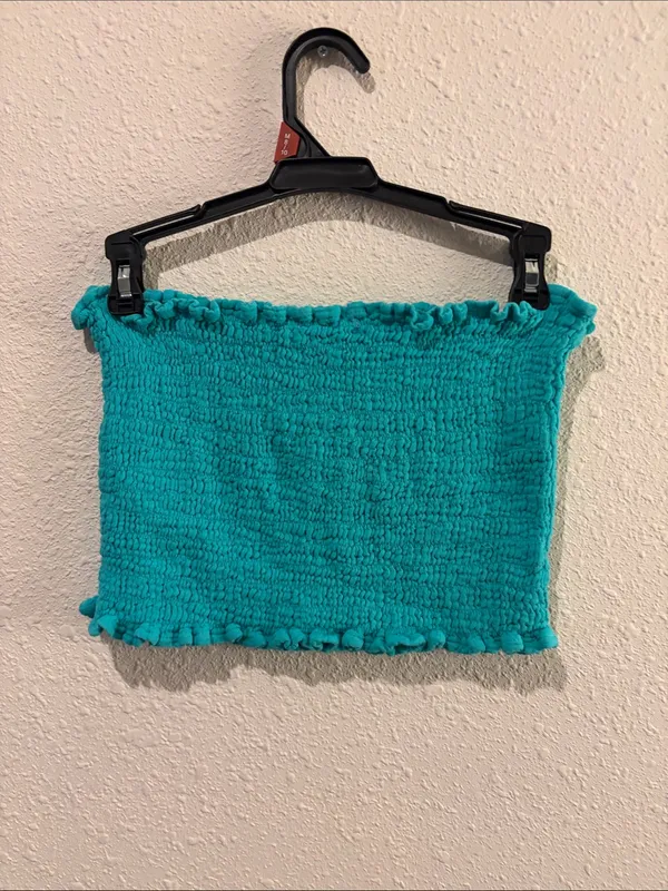 Felicite Teal Ruffle Wrap Maxi and Matching Tube Top - Image 6