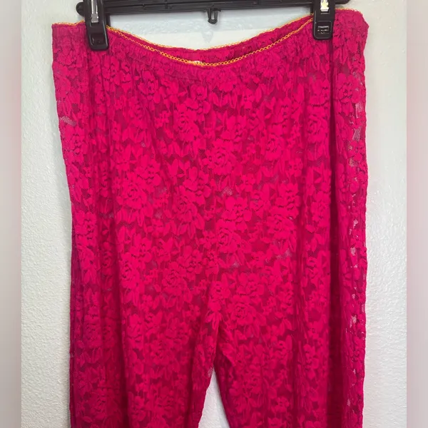 NWOT Free People All Day Lace Flare‎ Pants by Intimately stretch lace wide leg - Image 4