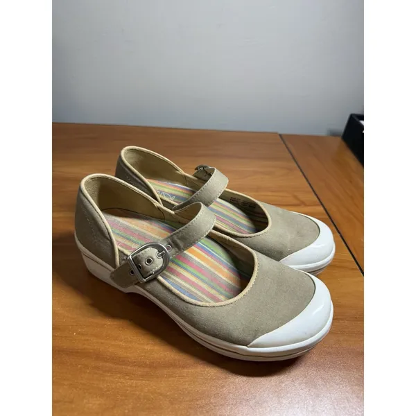 Dansko Valerie Women's Olive Green Canvas Mary Jane Clog Sneaker 37 /6.5 - Image 3