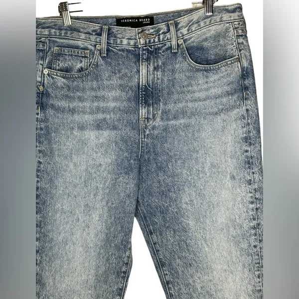 New Veronica Beard Carly Kick-Flare Jean cropped size 29 preowned stone -wash‎ - Image 6