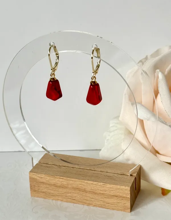 Pomegranate Earrings (174) Red - Image 3
