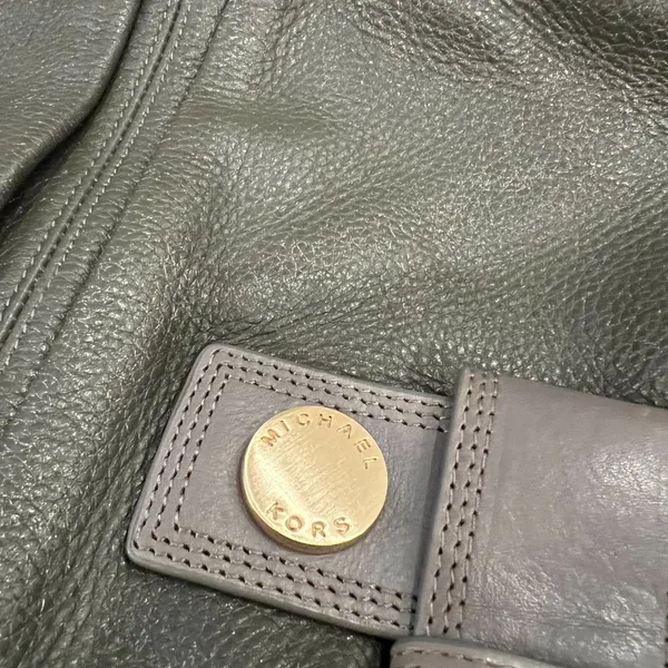 Michael Kors Gray Leather Purse - Image 2