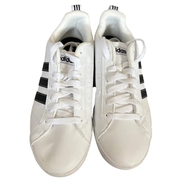Adidas VS Advantage Sneakers Men's Sz 8‎ white Black Casual - Image 3