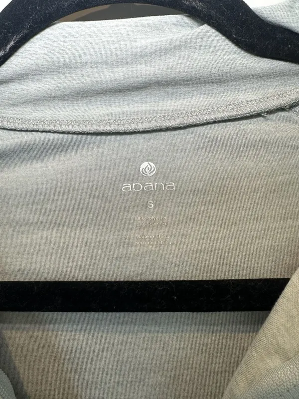 Apana Women's Gray Quarter Zip Active Pullover Long Sleeve Athletic Top Size S - Image 3